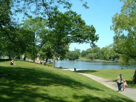 view of lincoln park and lake